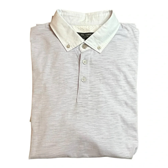 Ted Baker London Bumblee Heather Light Blue Polo Shirt Men Size Medium Large NWT - Picture 1 of 14